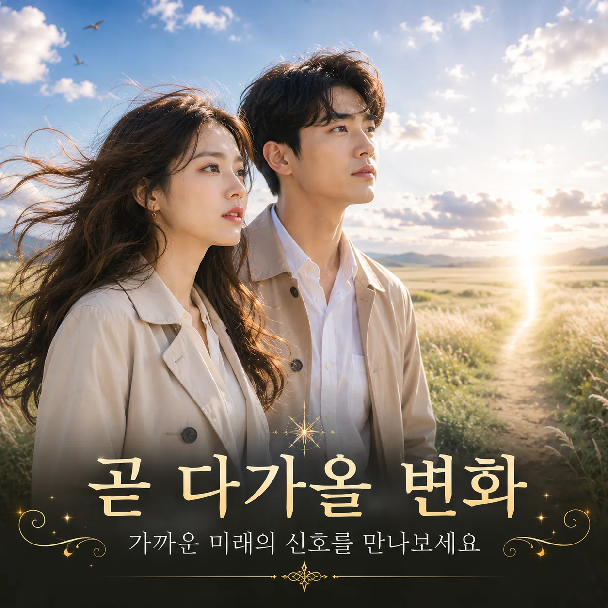 다가올 변화를 예감하듯 먼 곳을 바라보는 인물 이미지