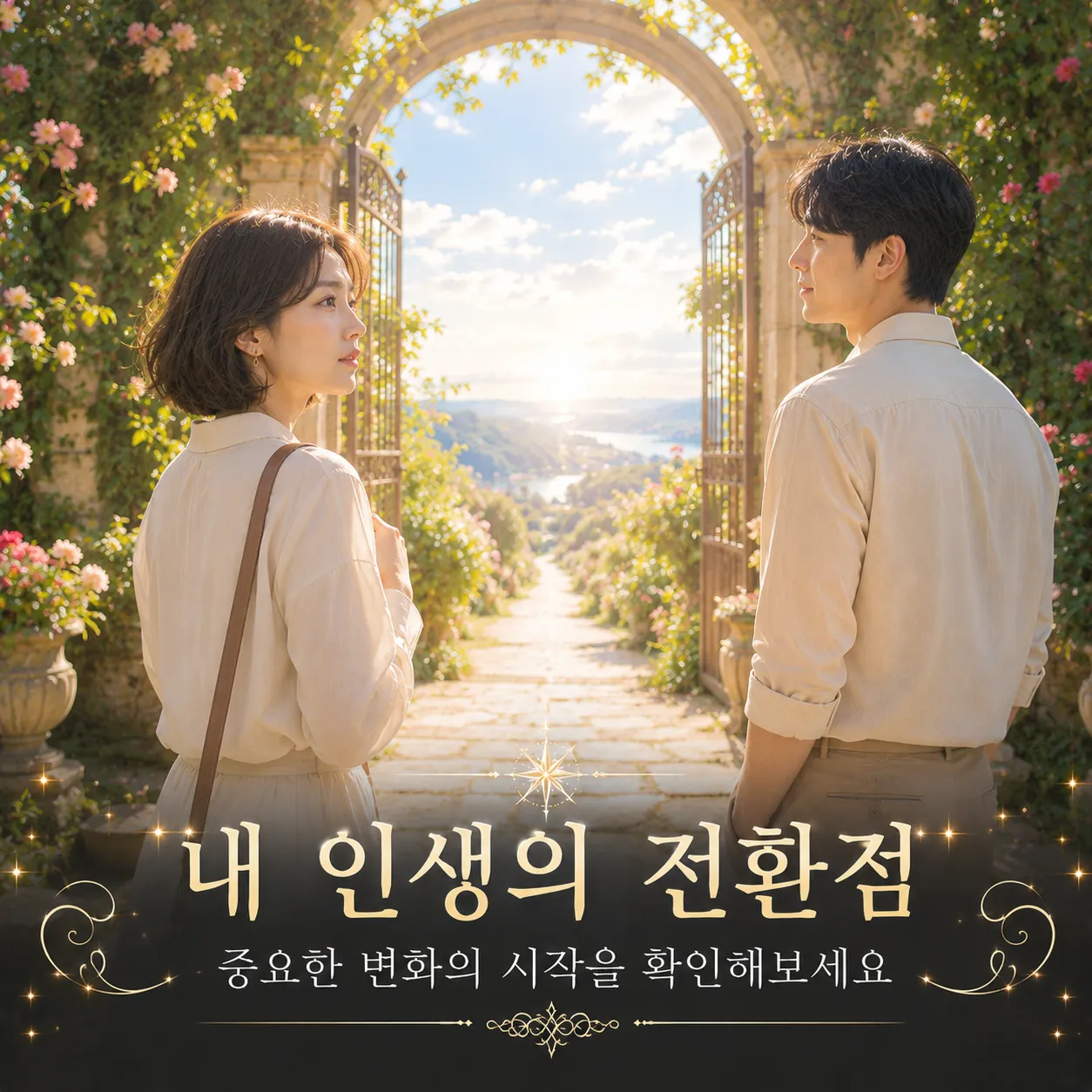 인생의 전환점을 앞둔 듯한 분위기의 인물 이미지