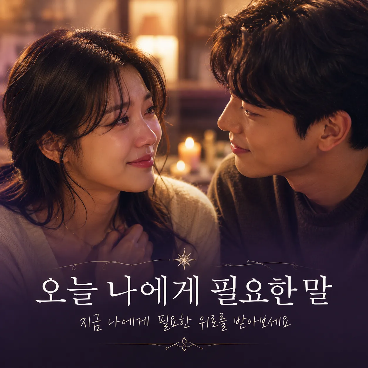 따뜻한 햇살 아래에서 위로를 받는 듯한 여성 이미지