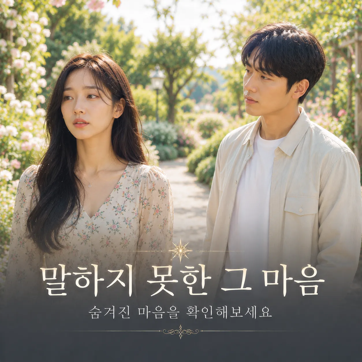 말하지 못한 마음을 품고 조용히 생각에 잠긴 인물 이미지